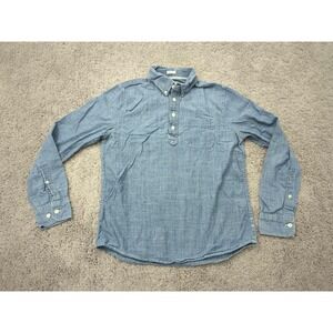 Abercrombie & Fitch Shirt Mens Small Blue Denim‎ Long Sleeve Muscle Fit Casual